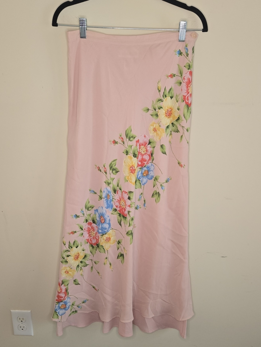 Chadwick's Pink Floral Maxi Skirt Vintage Cottagecore Romantic Garden Party - Picture 2 of 11